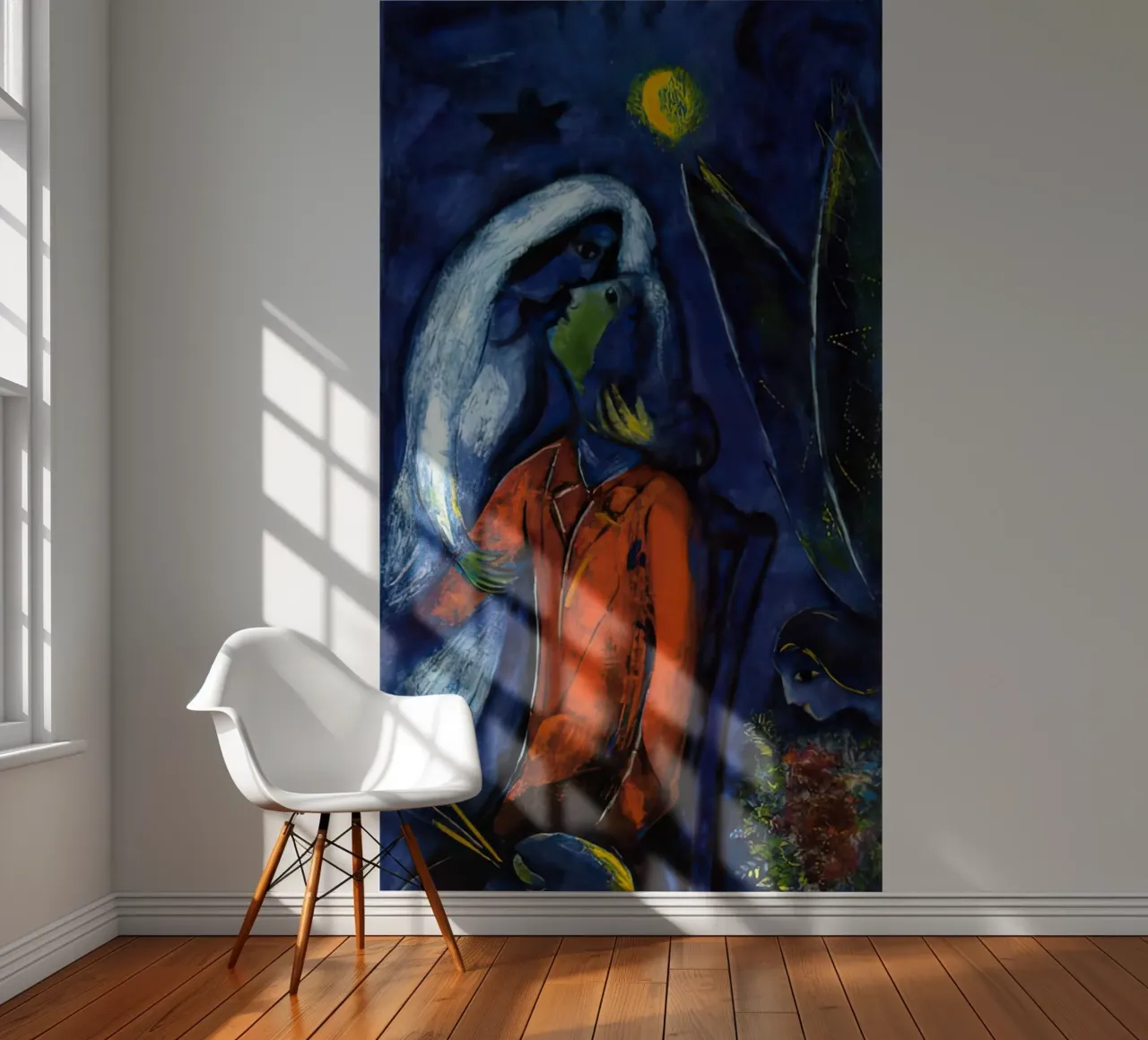 Gli amanti di Marc Chagall vicino al ponte carta da parati fotografica da MC Exhebition
