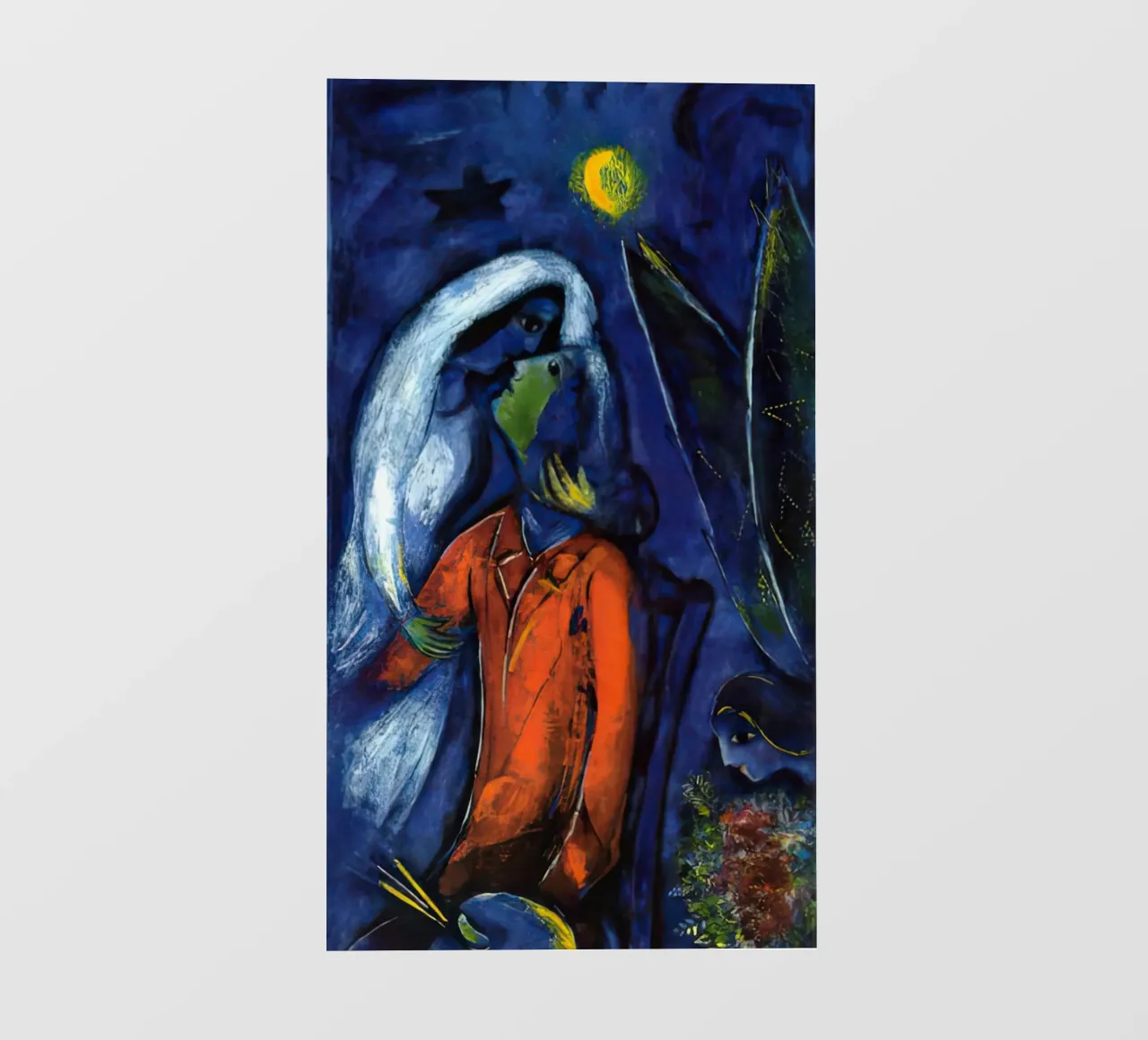 Gli amanti di Marc Chagall vicino al ponte carta da parati fotografica da MC Exhebition