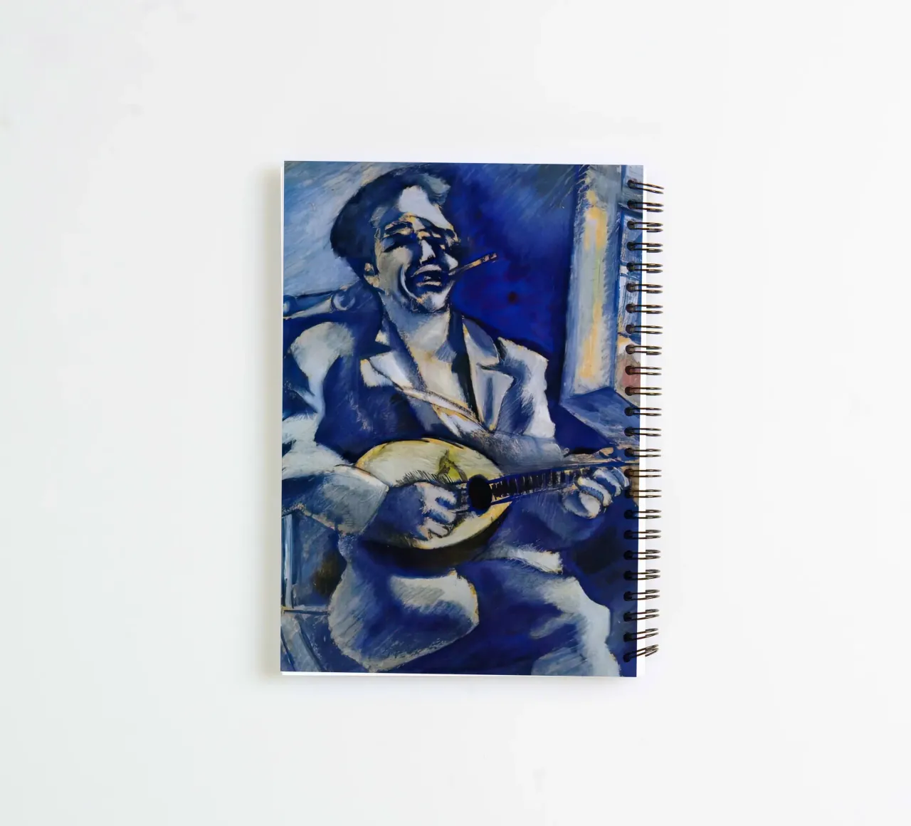 Marc Chagall Portrait of Brother David with Mandolin spiral notebook by MC Exhebition