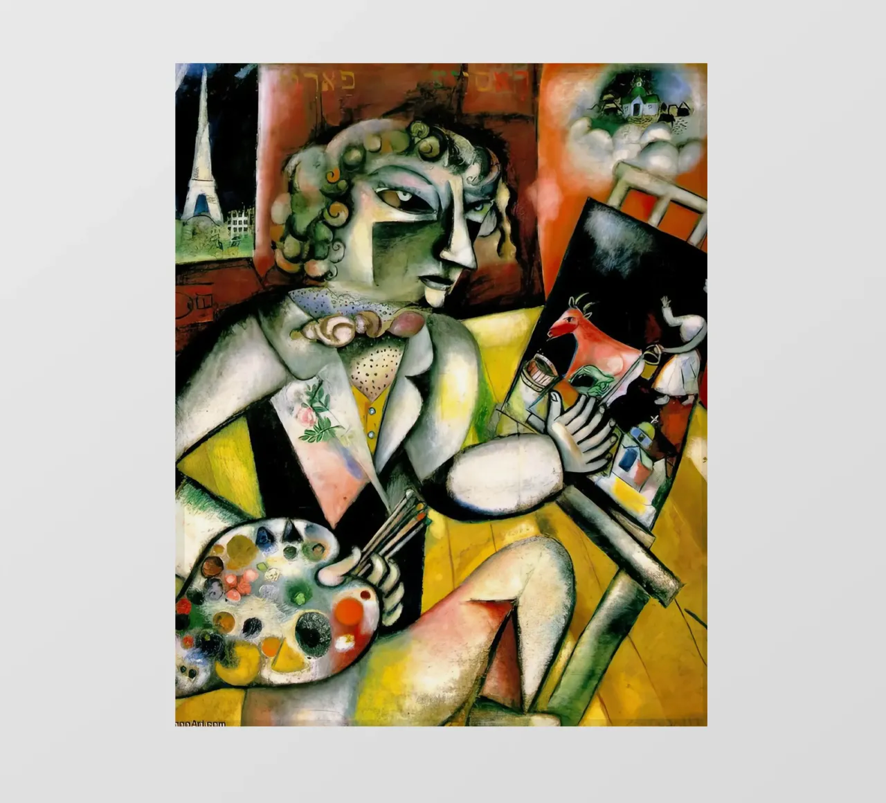 Marc Chagall Autoritratto con sette dita, ca Stedel telo in pvc da MC Exhebition