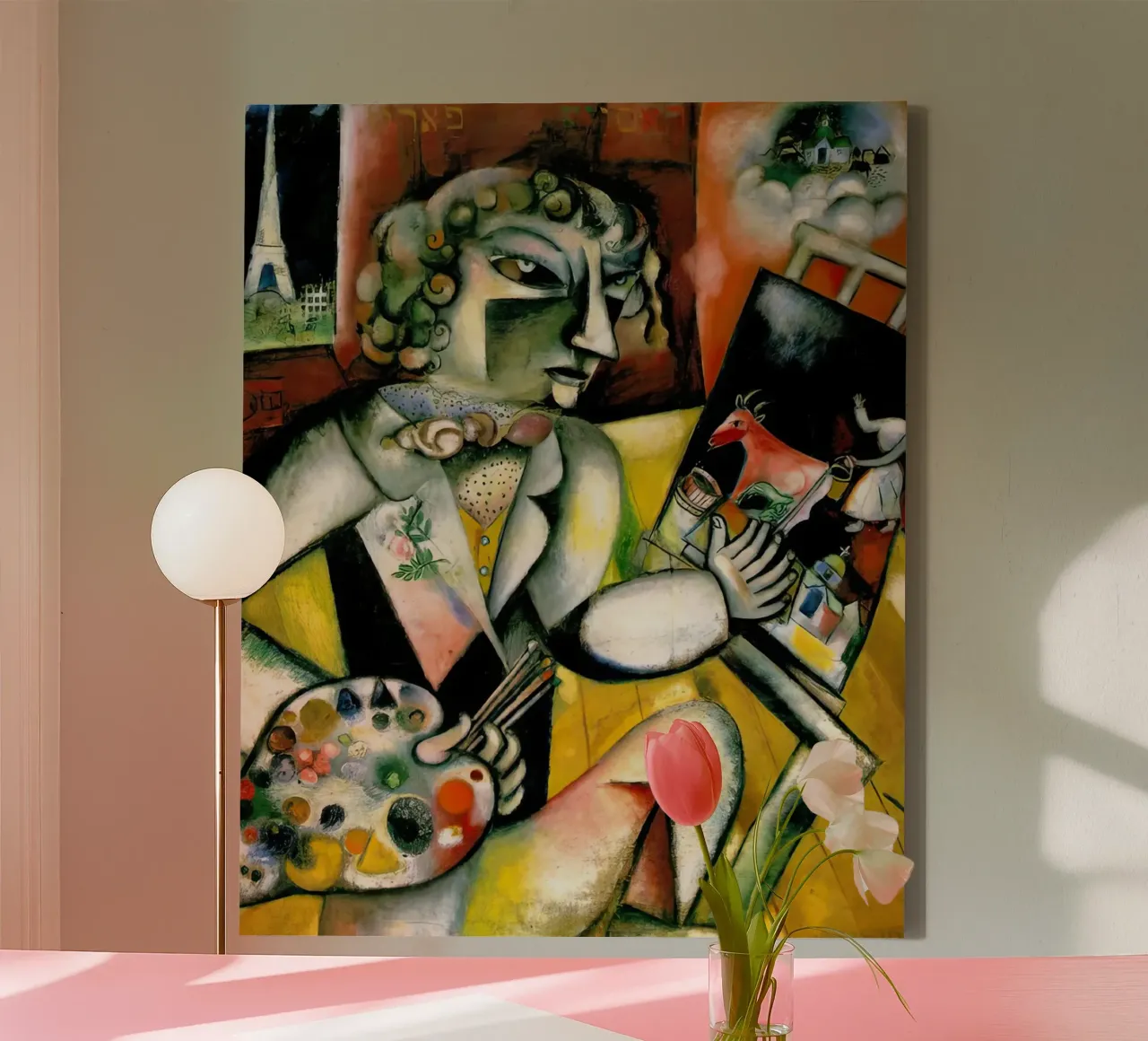 Marc Chagall Autoritratto con sette dita, ca Stedel tela da MC Exhebition