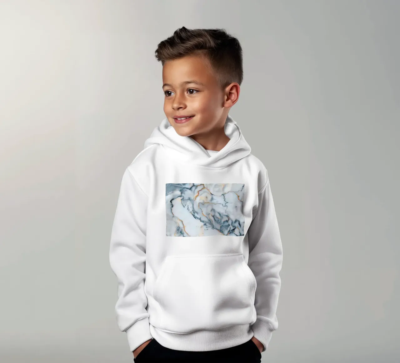 Croatia Marble Map kids hoodie by Octavian