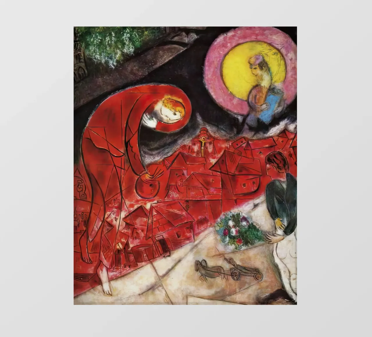 Tetti rossi di Marc Chagall telo in pvc da MC Exhebition