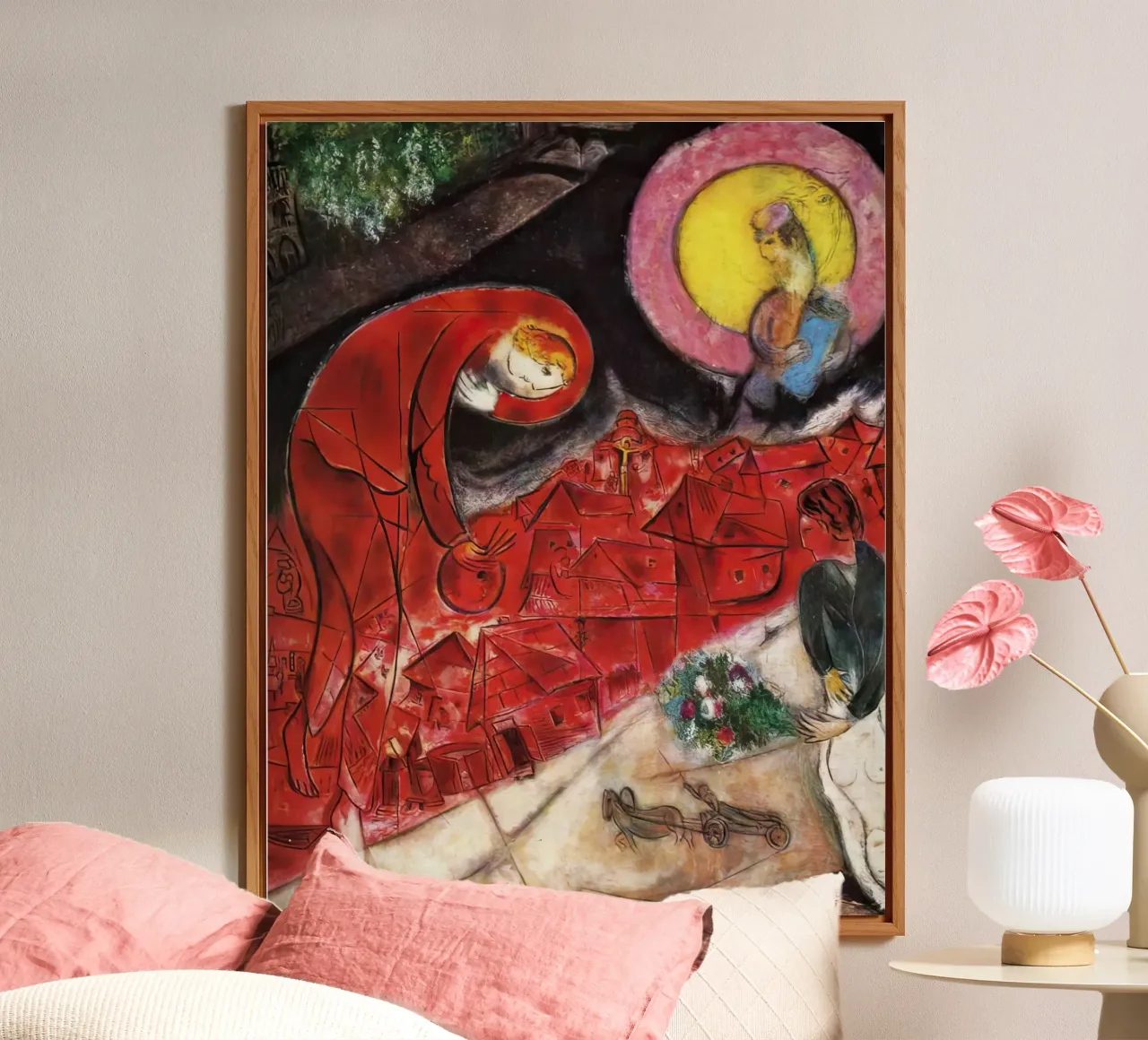 Marc Chagall Techos rojos aluminio dibond de MC Exhebition