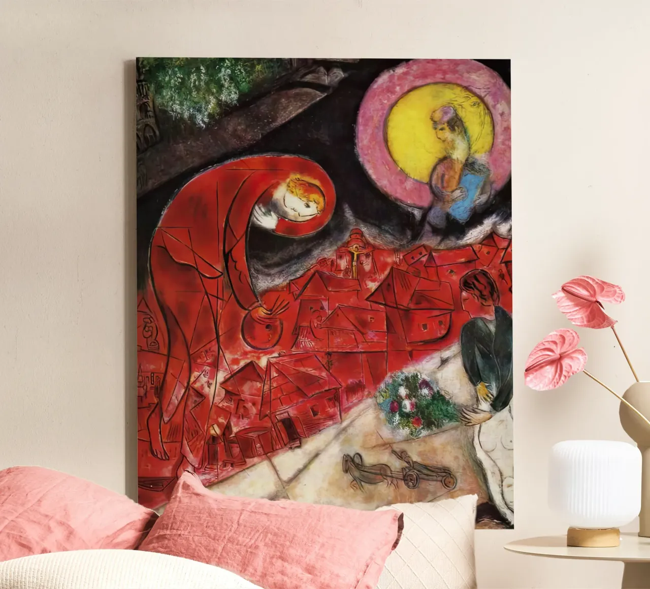 Marc Chagall Red Roofs canvas by MC Exhebition