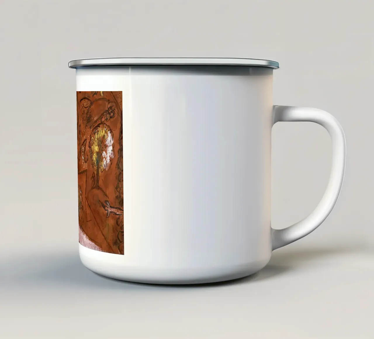 Marc Chagall Lied der Lieder I Emaille Tasse von MC Exhebition