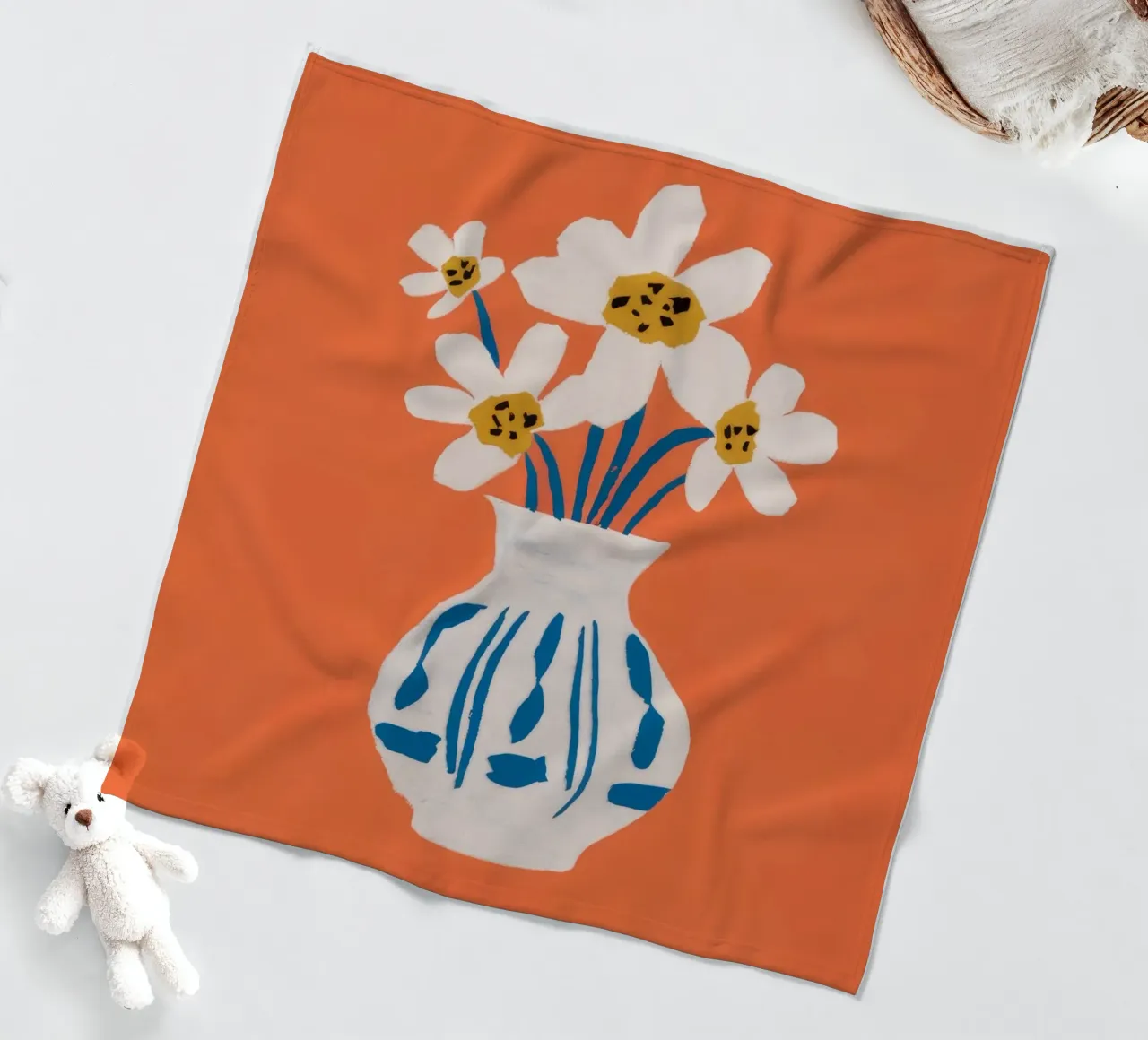 Terracotta Daisy Delight coperta in pile da Terra Tone