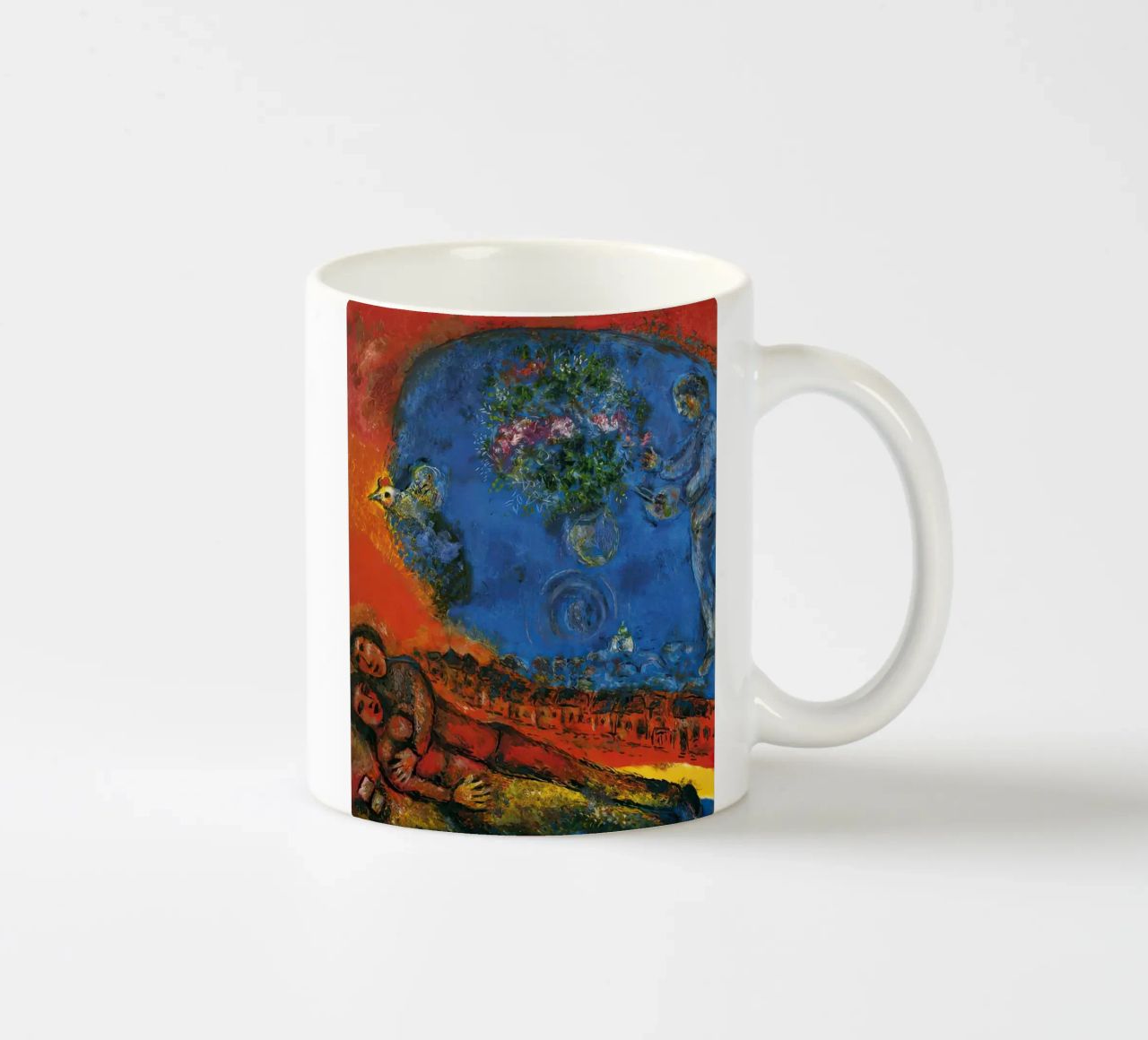 Marc Chagall Coppia su sfondo rosso tazza in ceramica da MC Exhebition