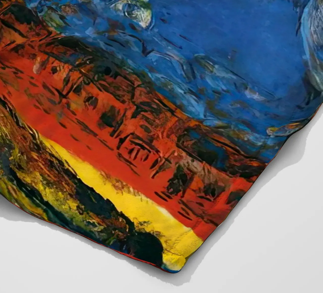 marc Chagall Couple on a Red Background fleece blanket by MC Exhebition