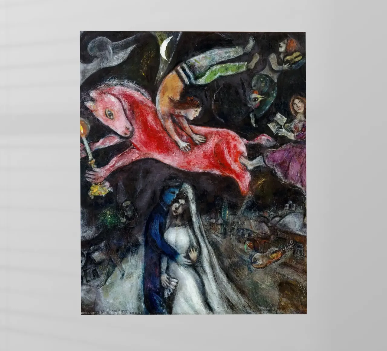 marc Chagall Un cavallo rosso pellicola backlit da MC Exhebition