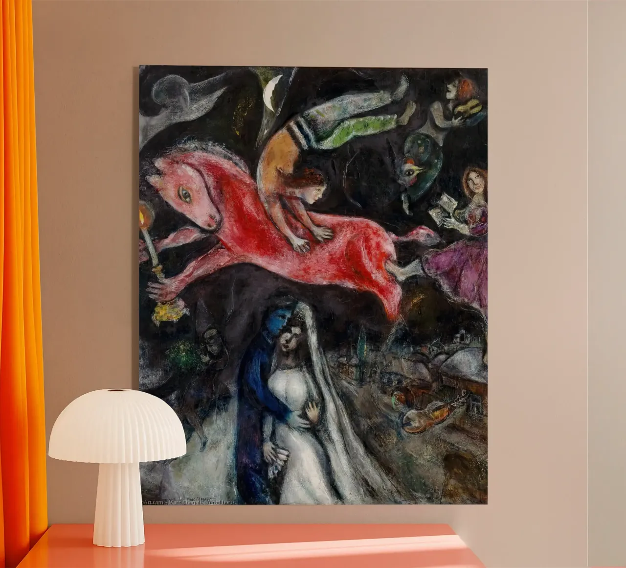 marc Chagall Un cavallo rosso plexiglass da MC Exhebition