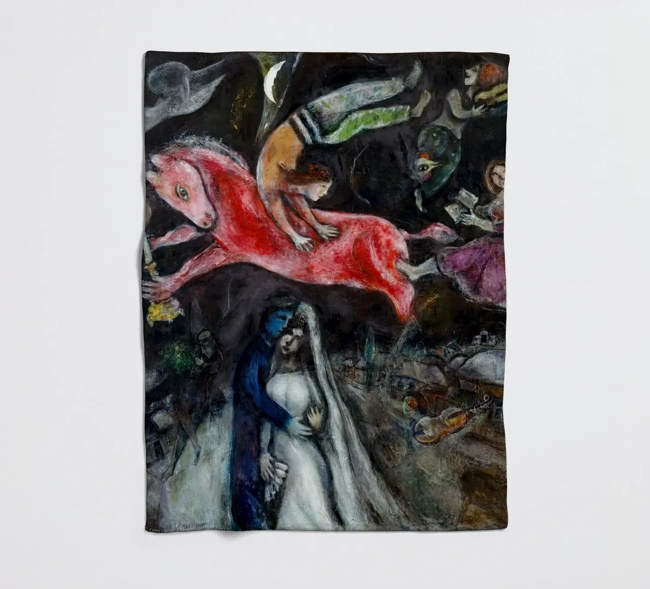 marc Chagall Un cavallo rosso coperta in pile da MC Exhebition