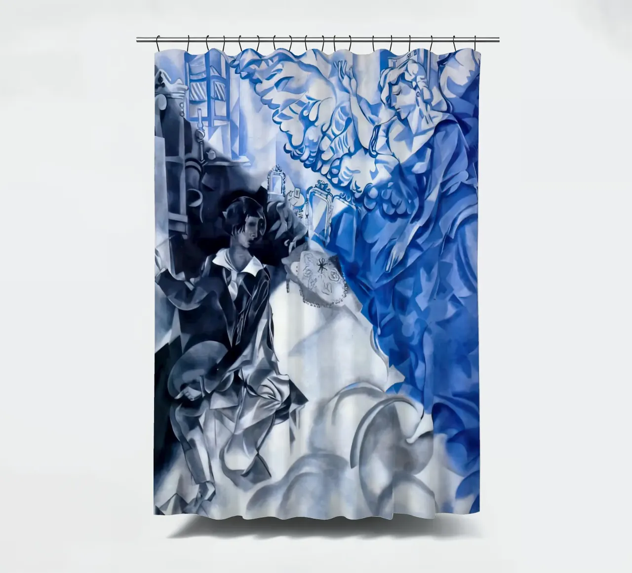 marc Chagall Selbstbildnis mit Muse Traum Duschvorhang von MC Exhebition