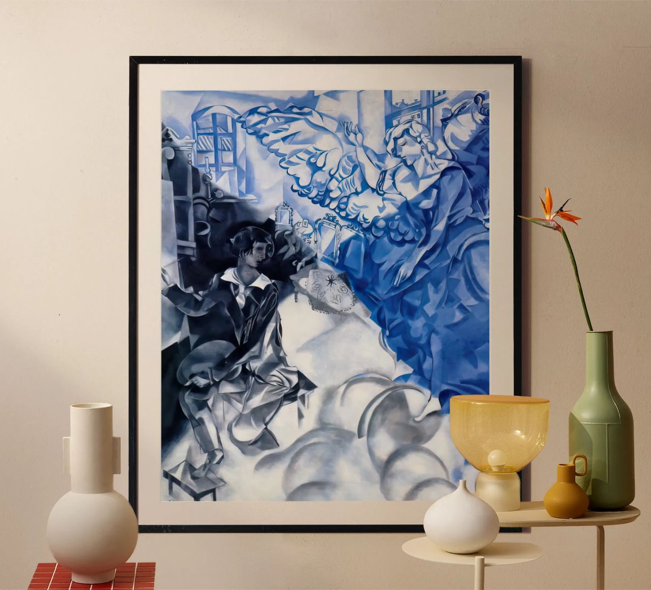 marc Chagall Autoportrait avec la muse Rêve poster de MC Exhebition