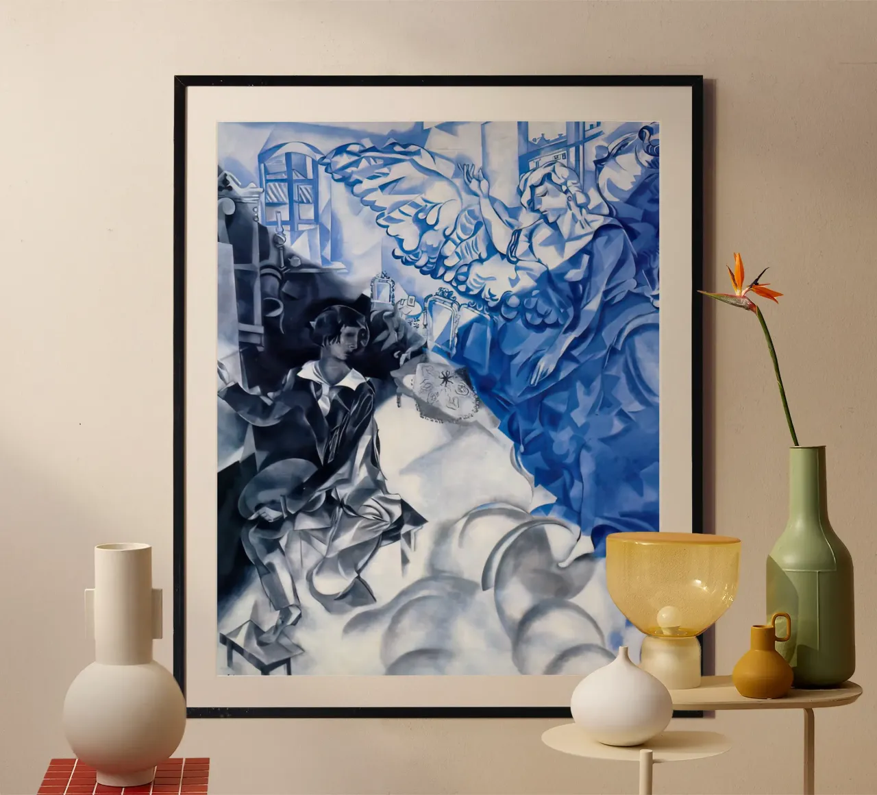 marc Chagall Selbstbildnis mit Muse Traum Hahnemühle von MC Exhebition