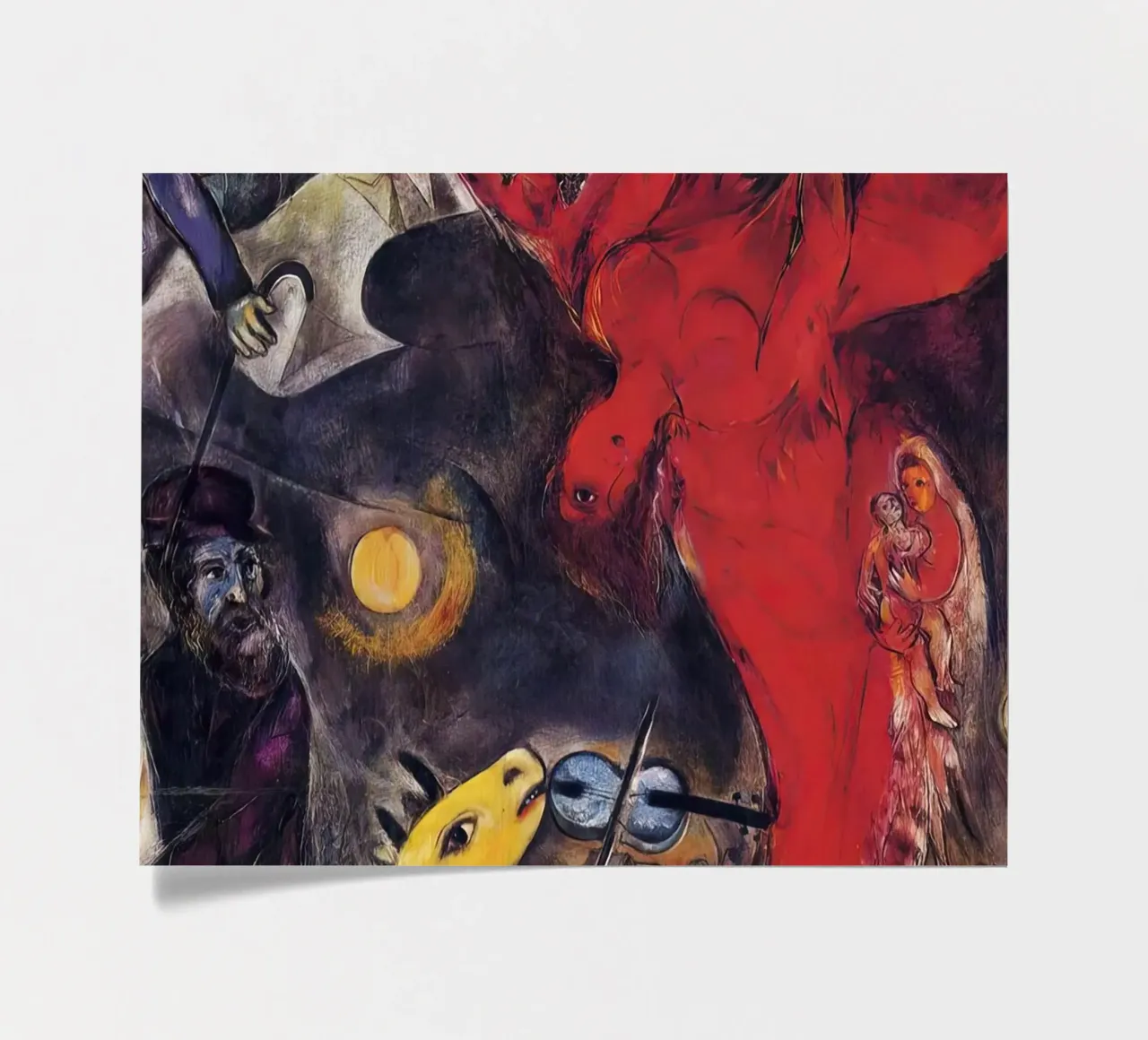 marc Chagall Der fallende Engel Stickerbogen von MC Exhebition