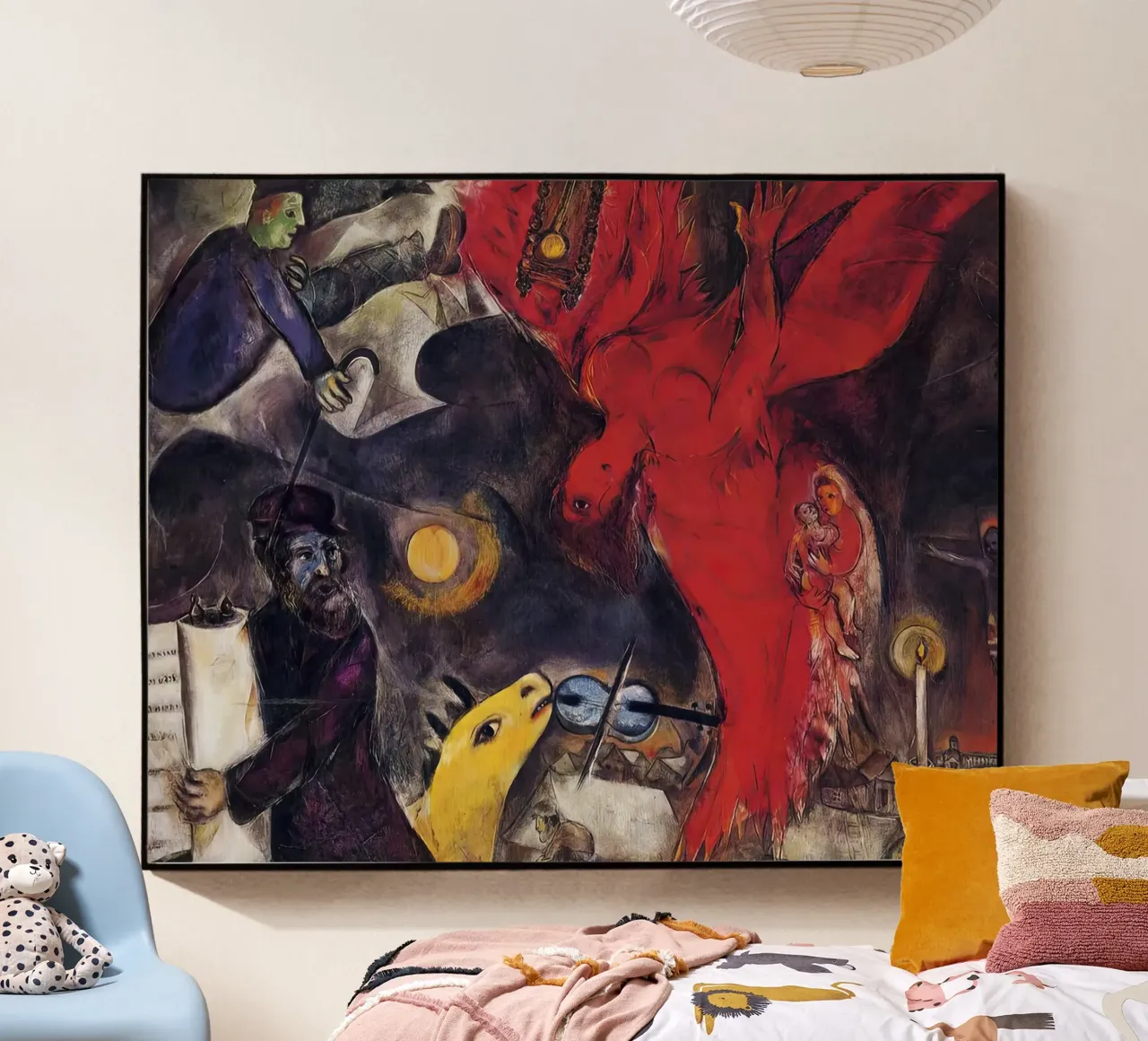 marc Chagall L'angelo che cade plexiglass da MC Exhebition