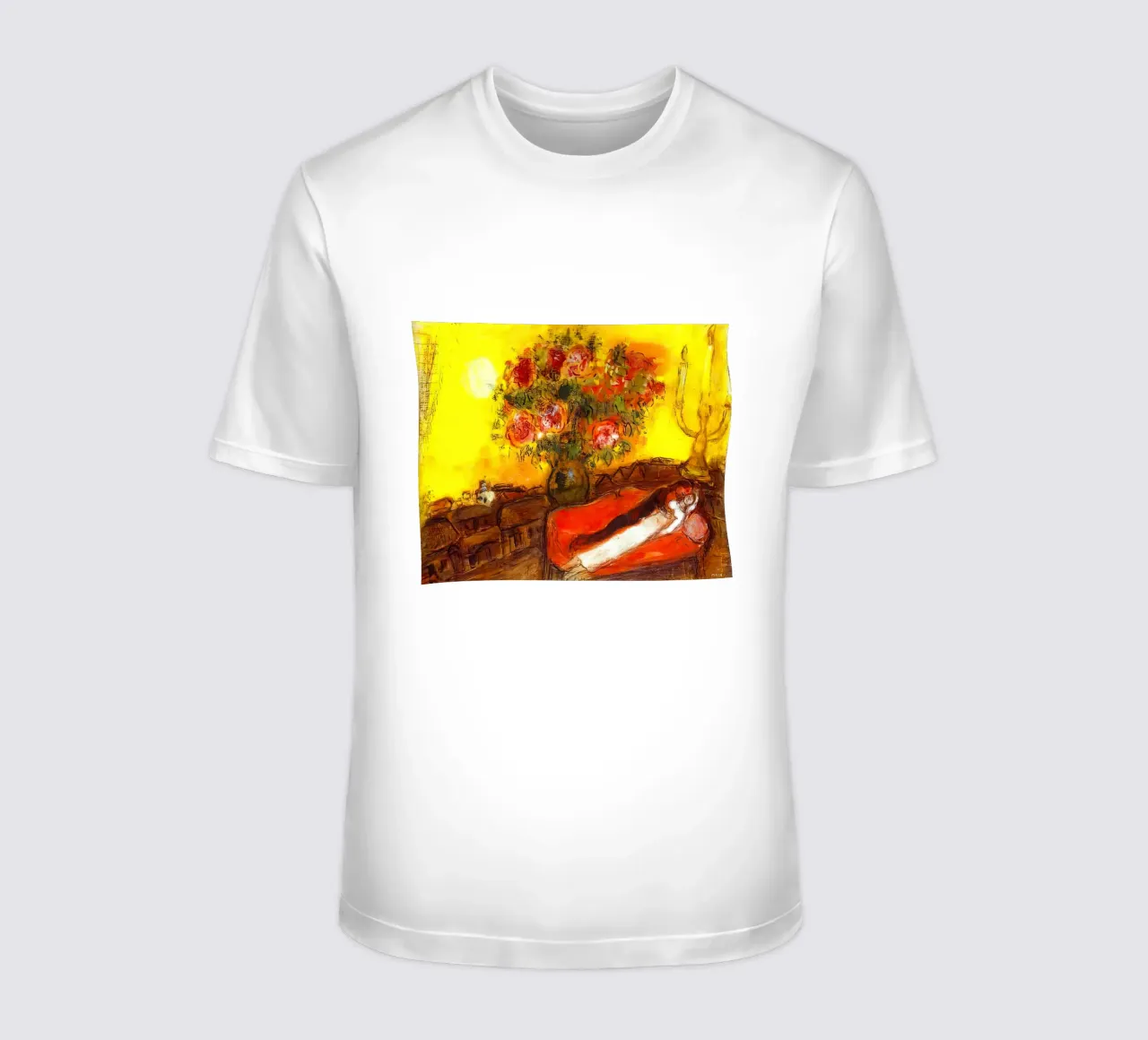 marc Chagall Il cielo si infiamma t-shirt da MC Exhebition