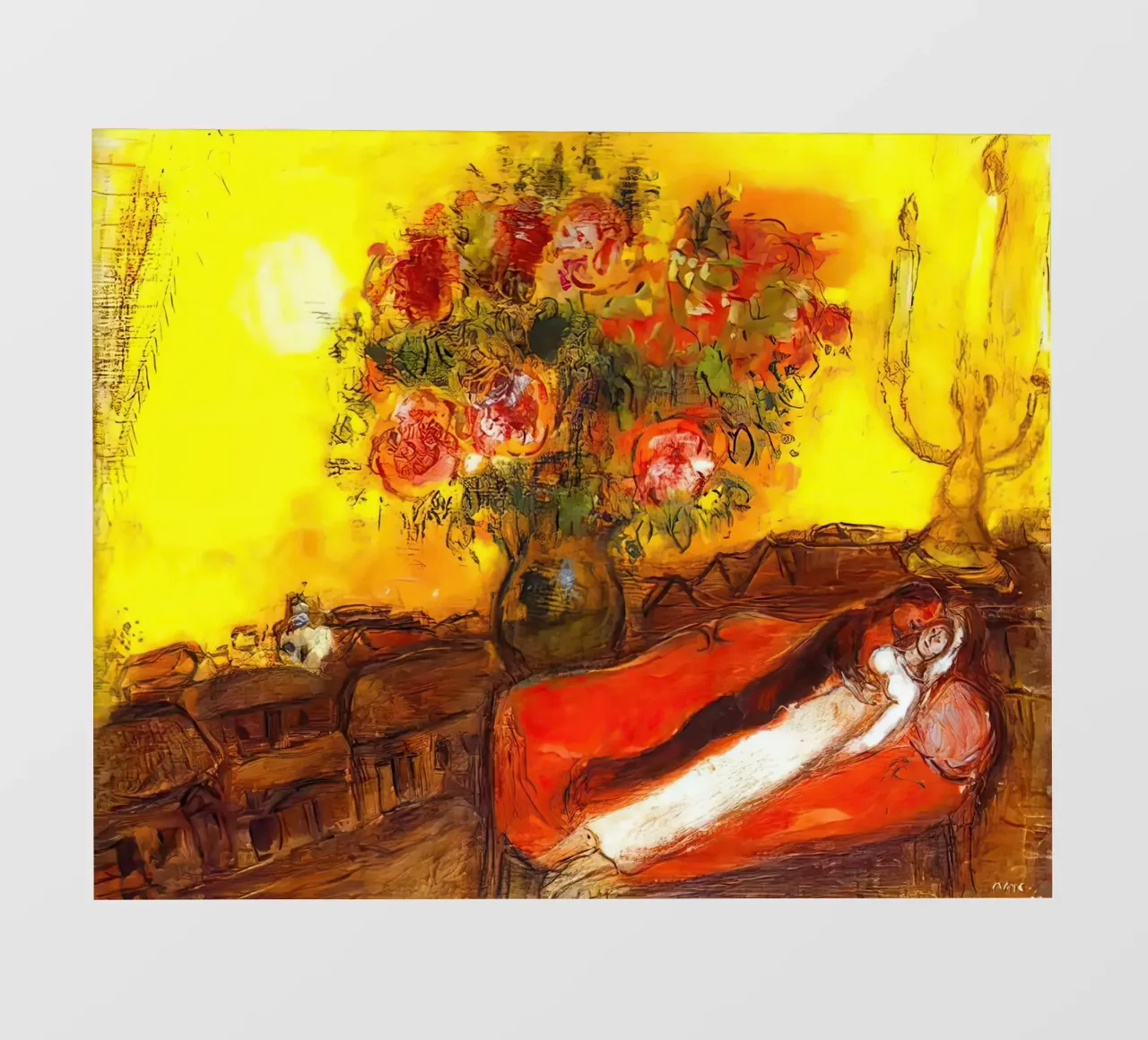 marc Chagall Il cielo si infiamma telo in pvc da MC Exhebition