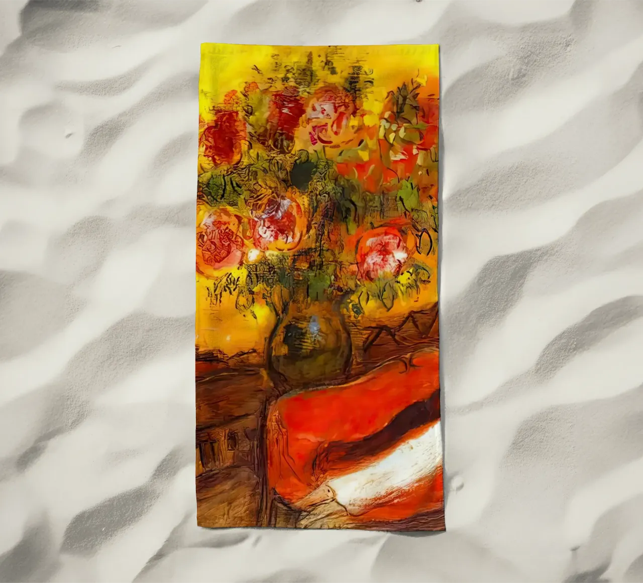 marc Chagall Il cielo si infiamma telo mare da MC Exhebition