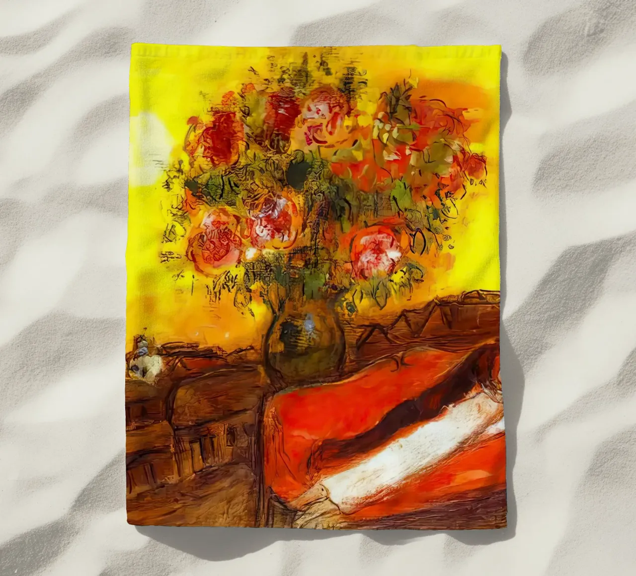 marc Chagall Il cielo si infiamma telo mare da MC Exhebition