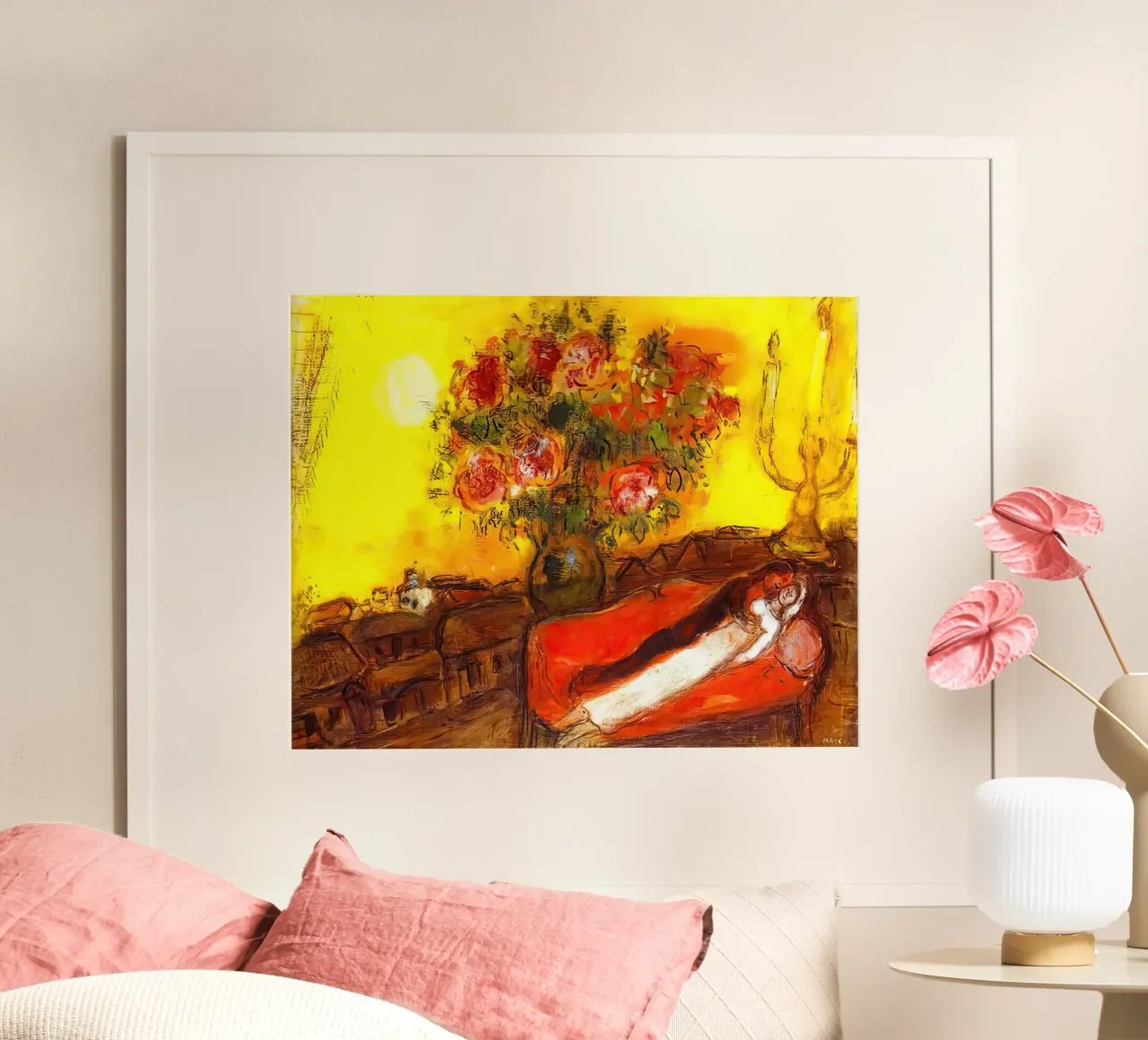 marc Chagall Der Himmel entflammt Hahnemühle von MC Exhebition