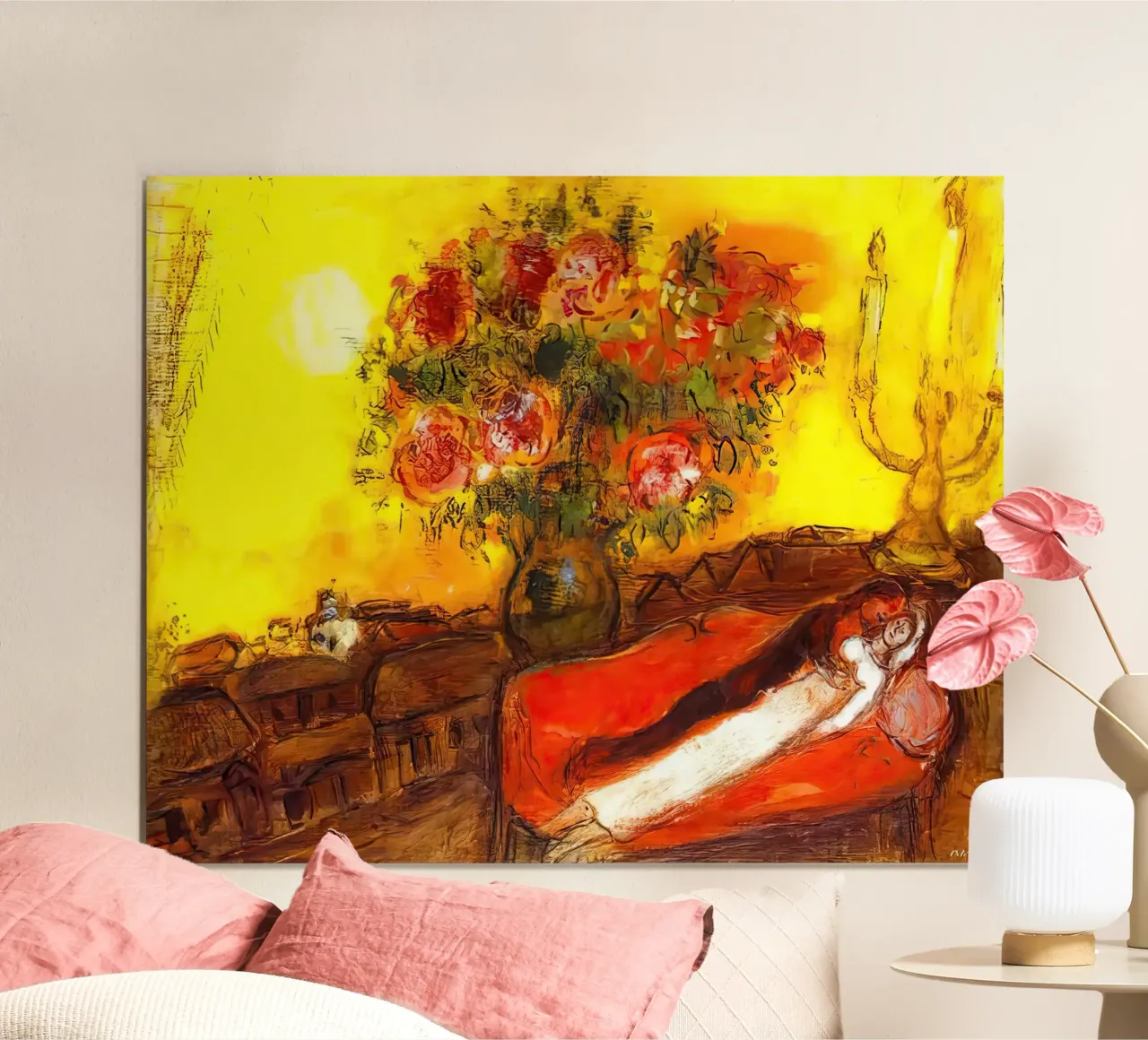 marc Chagall Der Himmel entflammt Hahnemühle von MC Exhebition
