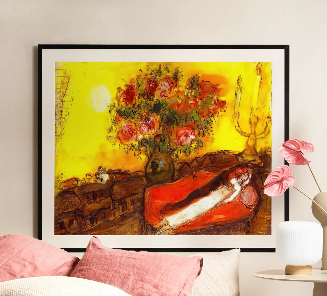 marc Chagall Der Himmel entflammt Hahnemühle von MC Exhebition