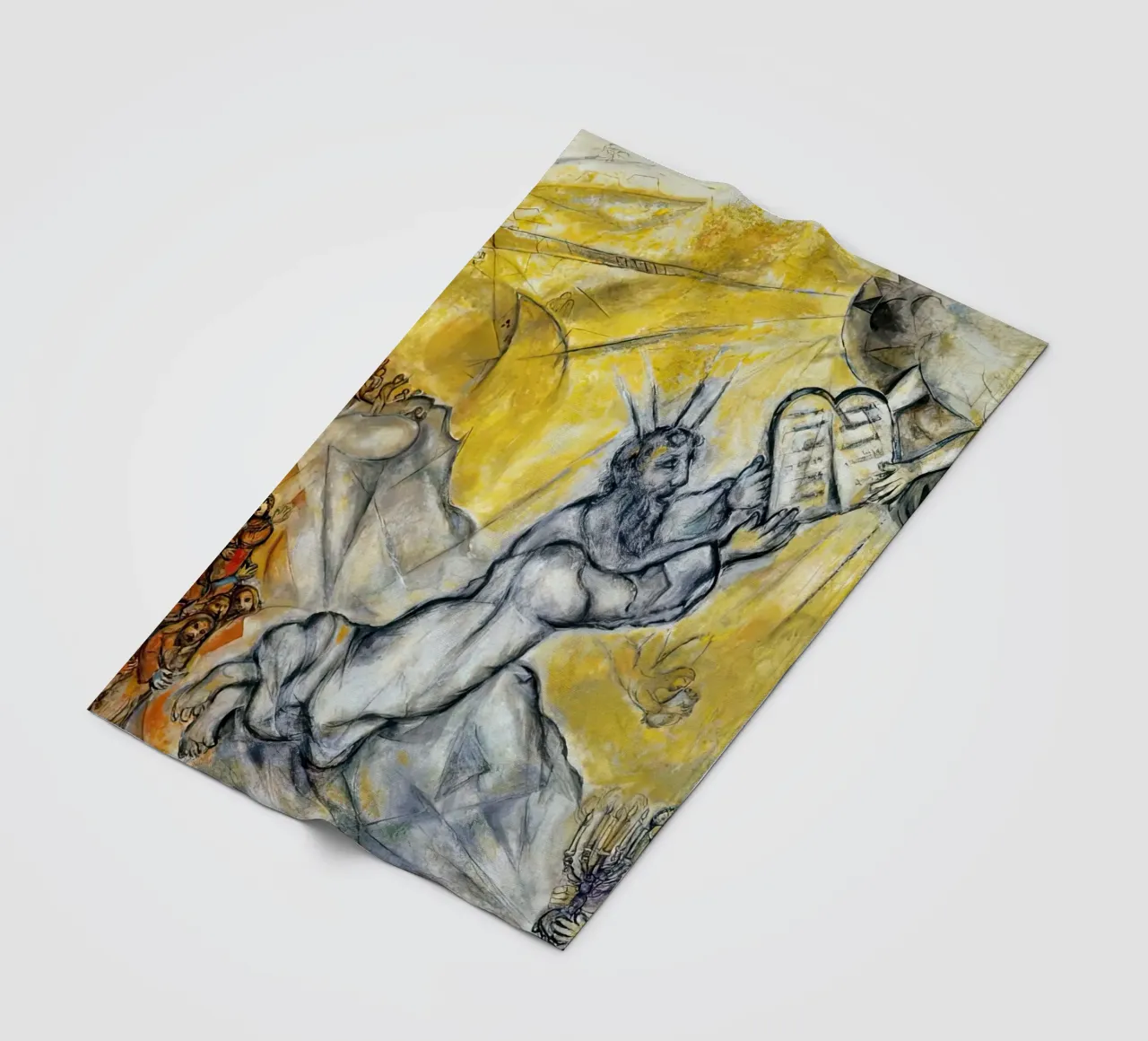 marc Chagall Mosè riceve le Tavole della Legge coperta in pile da MC Exhebition