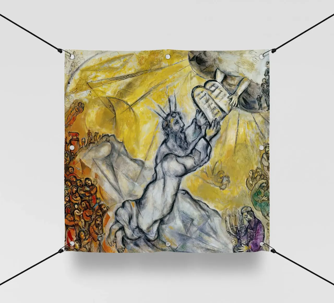 marc Chagall Moisés recibiendo las Tablas de la Ley lonas publicitarias de MC Exhebition
