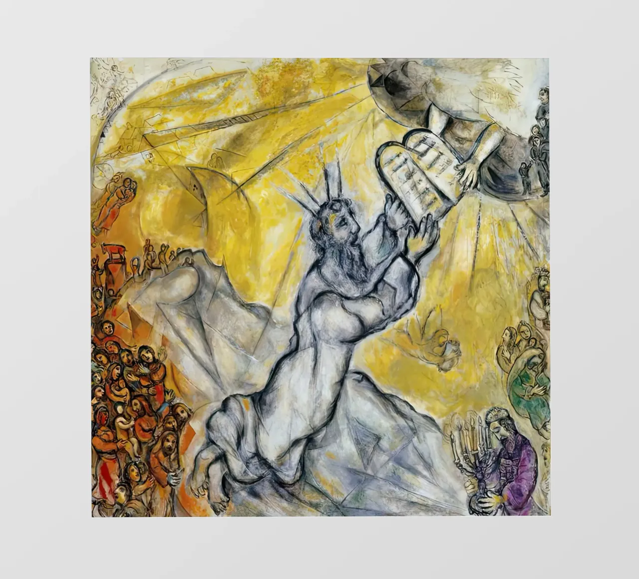 marc Chagall Moisés recibiendo las Tablas de la Ley lonas publicitarias de MC Exhebition