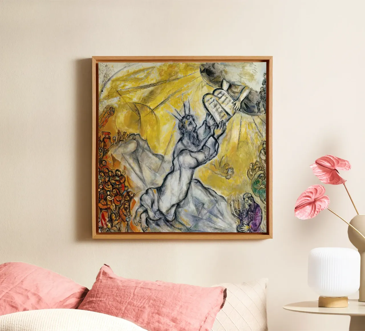 marc Chagall Moses receiving the Tablets of Law canvas by MC Exhebition