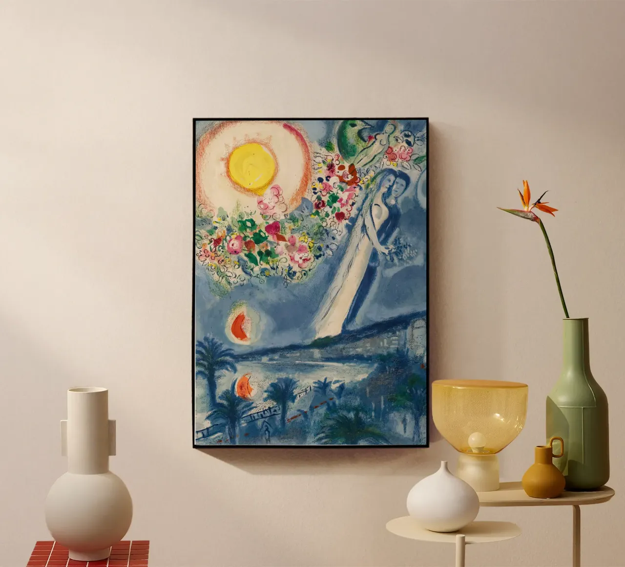 marc Chagall Amanti nel cielo di Nizza plexiglass da MC Exhebition
