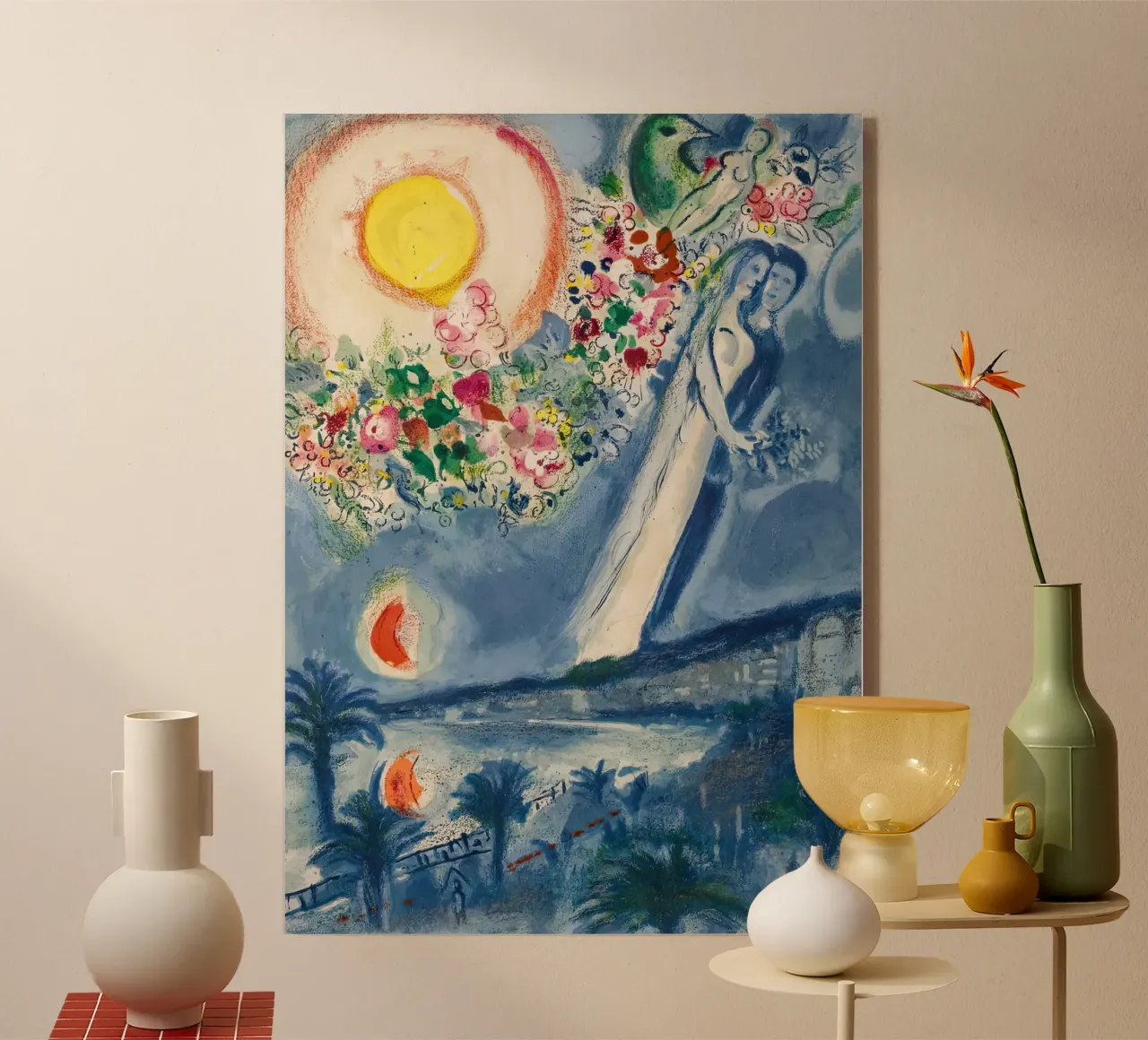 marc Chagall Amanti nel cielo di Nizza plexiglass da MC Exhebition