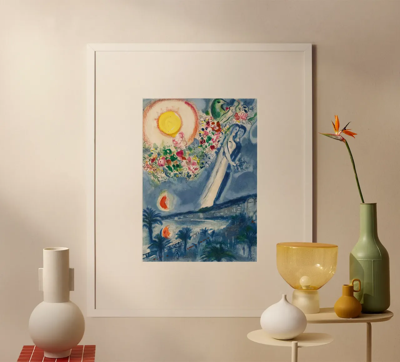marc Chagall Amanti nel cielo di Nizza carta hahnemühle da MC Exhebition