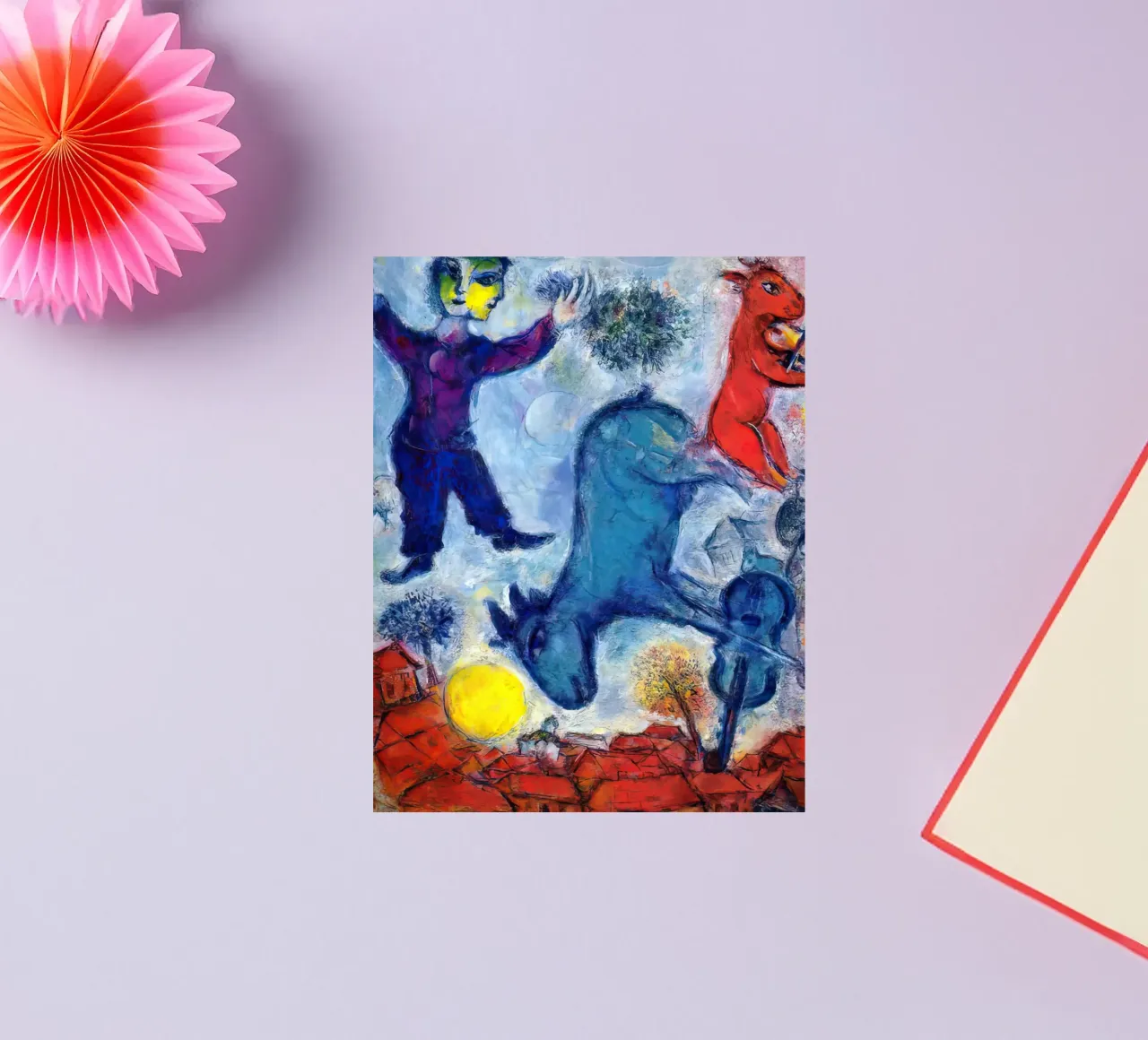 marc Chagall Koeien boven Vitebsk sticker van MC Exhebition
