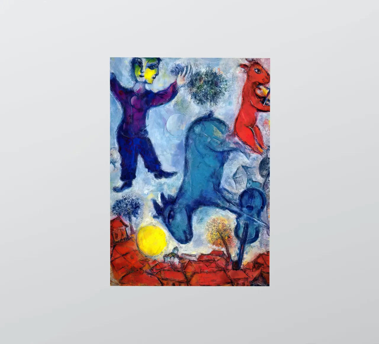 marc Chagall Koeien boven Vitebsk sticker van MC Exhebition