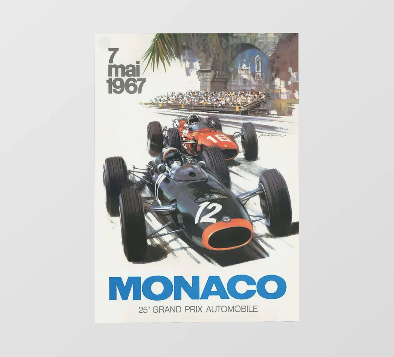 1967 Monaco Grand Prix Posters pvc cover by hite Shop