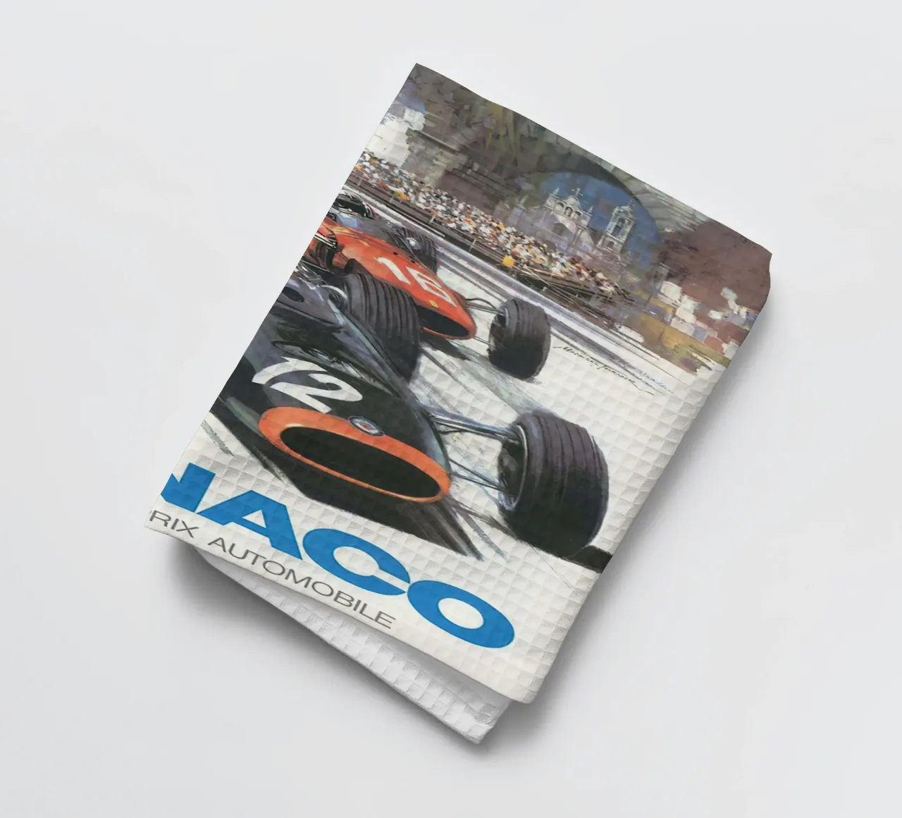 1967 Monaco Grand Prix Posters tea towel by hite Shop