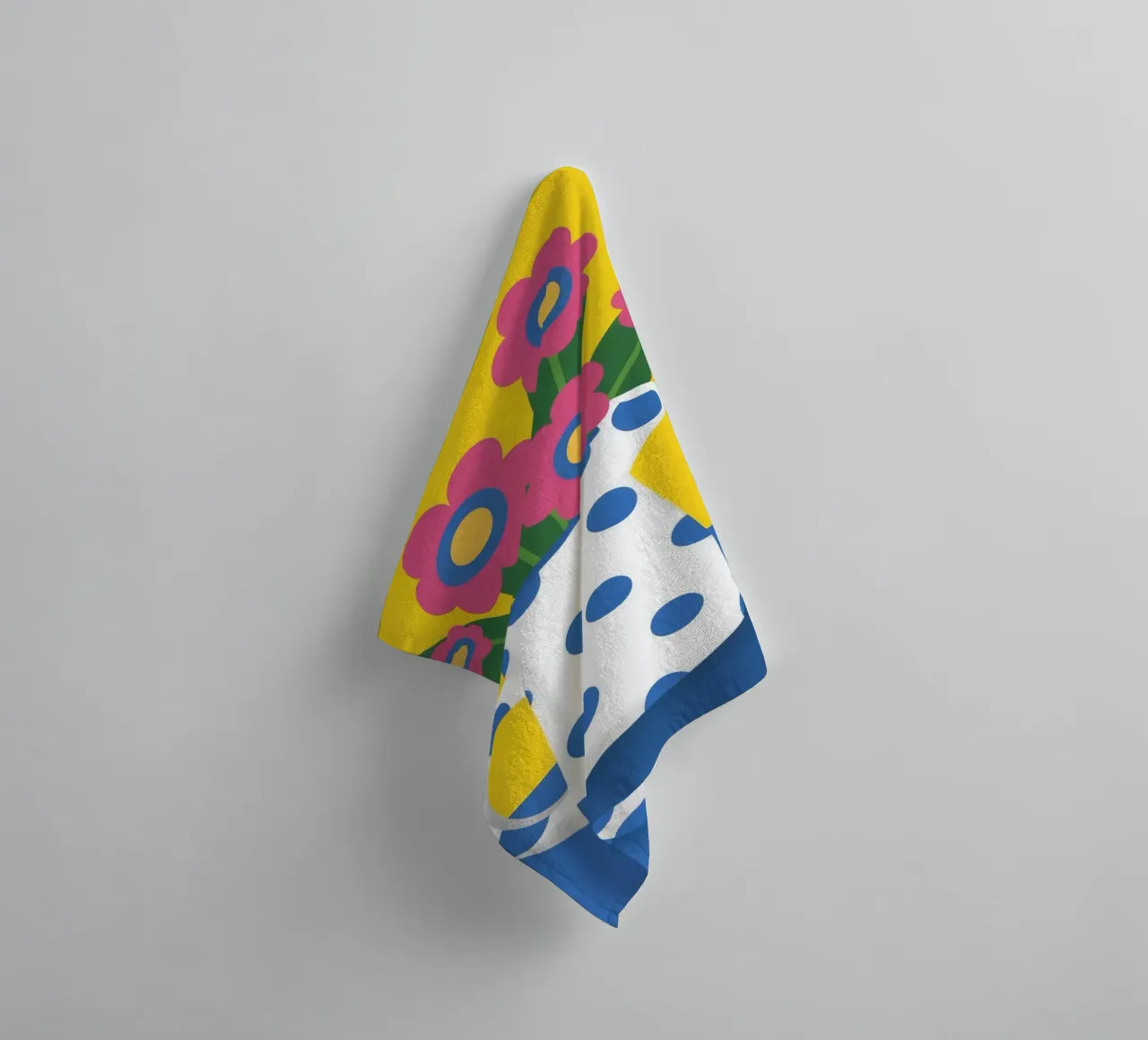 Fiore a pois Pop asciugamano da bagno da Terra Tone