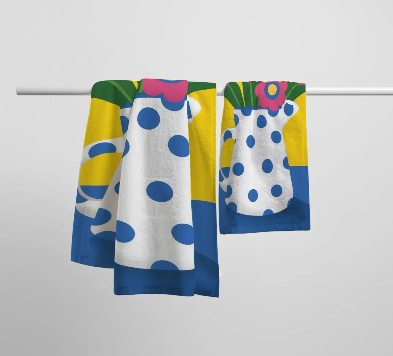 Fiore a pois Pop asciugamano da bagno da Terra Tone