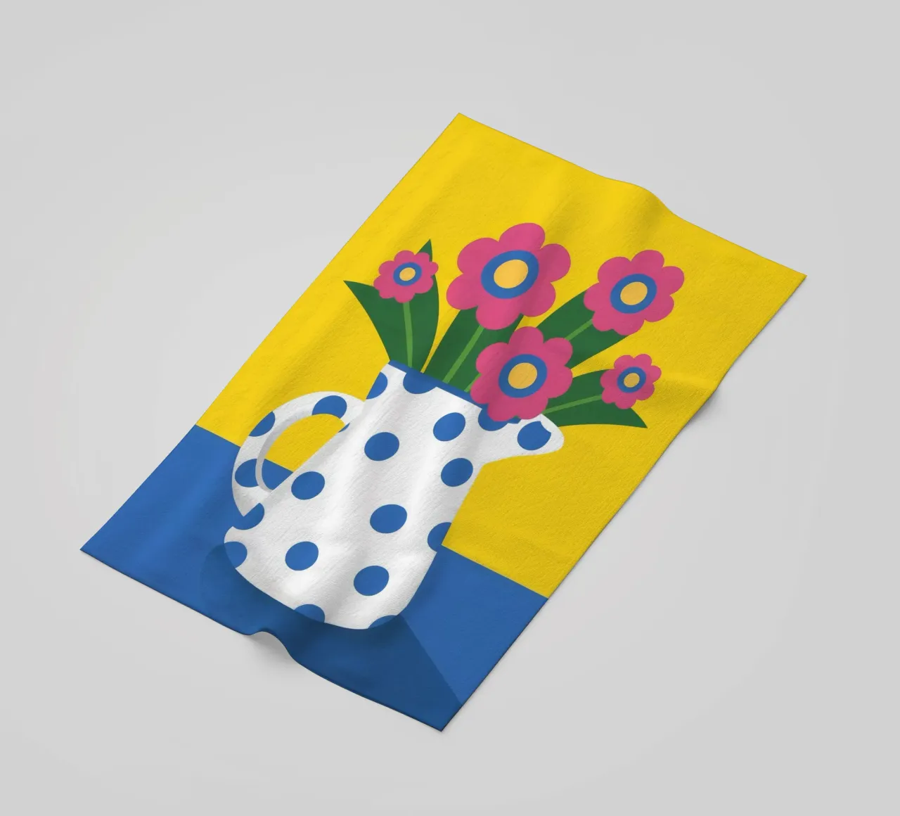 Fiore a pois Pop telo mare da Terra Tone