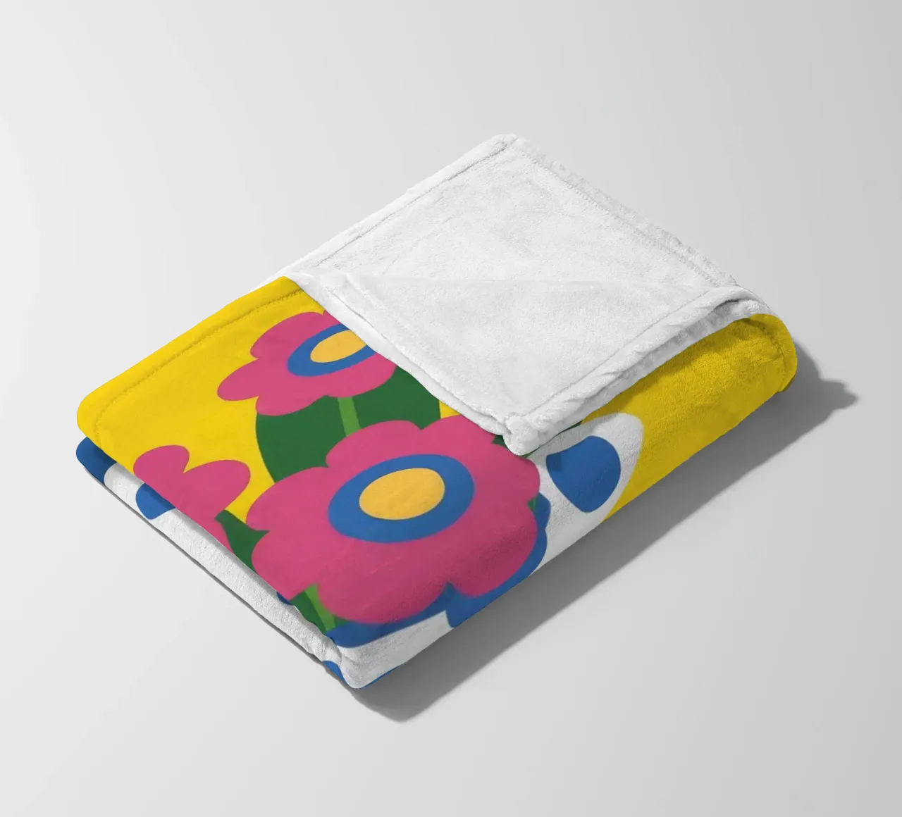 Polka Dot Flower Pop fleece blanket by Terra Tone