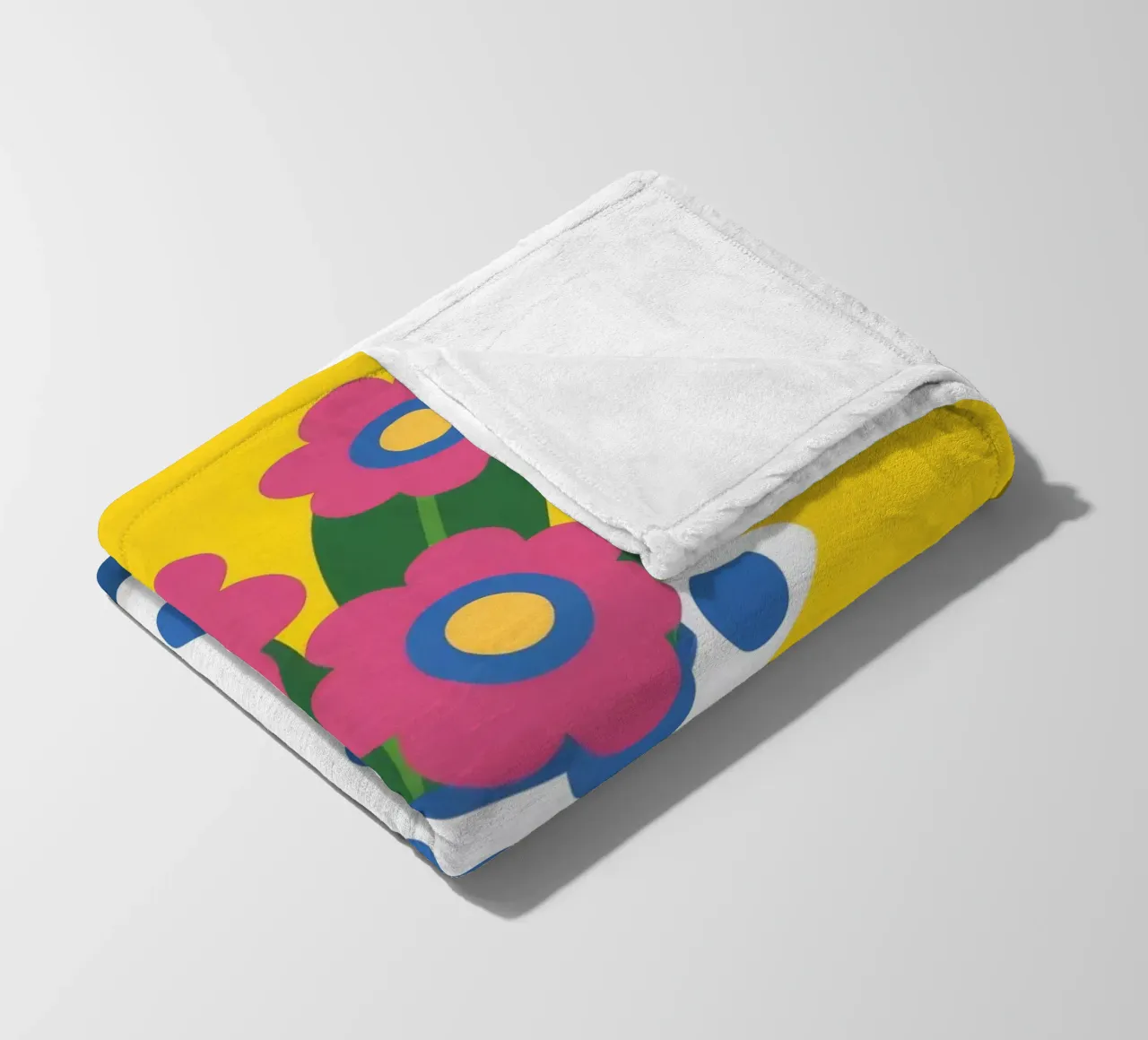 Polka Dot Flower Pop fleece blanket by Terra Tone