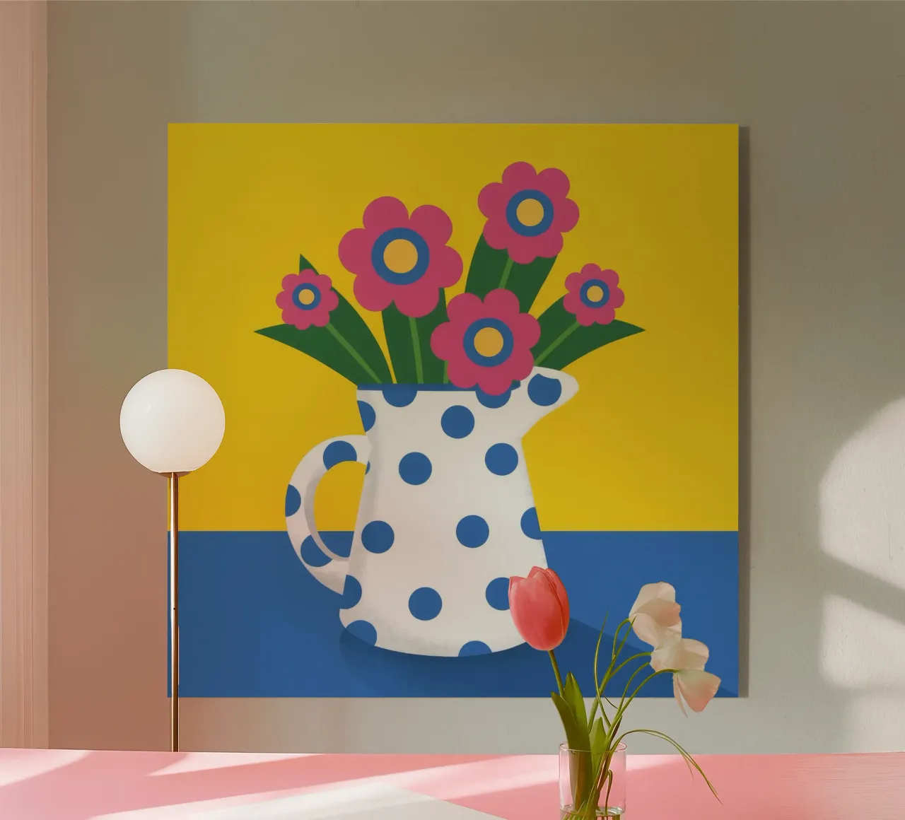 Polka Dot Flower Pop acrylic glass by Terra Tone