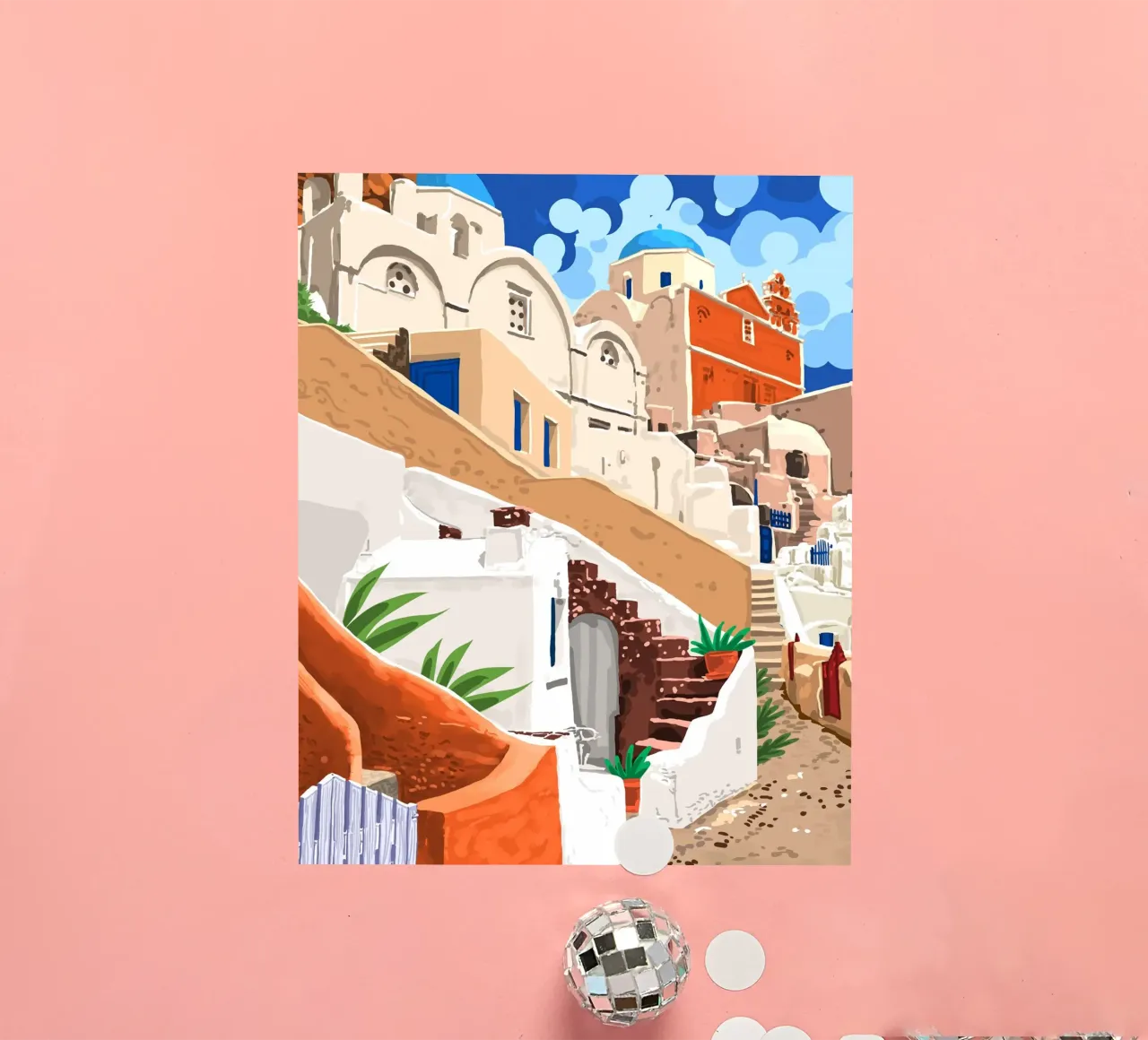 Irgendwo weit, weit weg | Griechenland Santorin Sticker von 83oranges