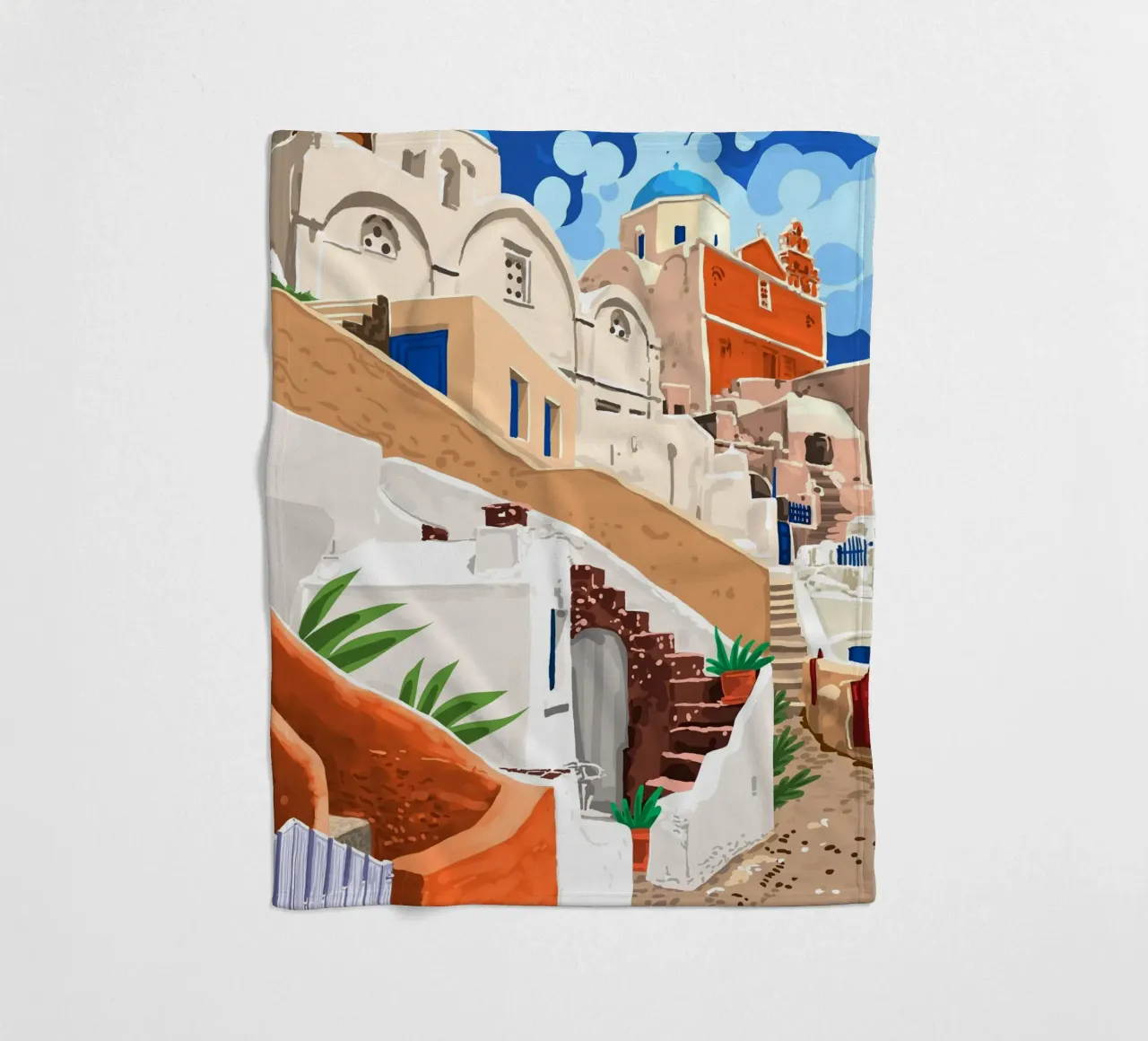 Irgendwo weit, weit weg | Griechenland Santorin Fleecedecke von 83oranges