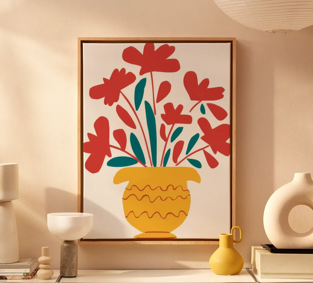 Vaso di vimini Radiance tela con Cornice a cassetta da Terra Tone