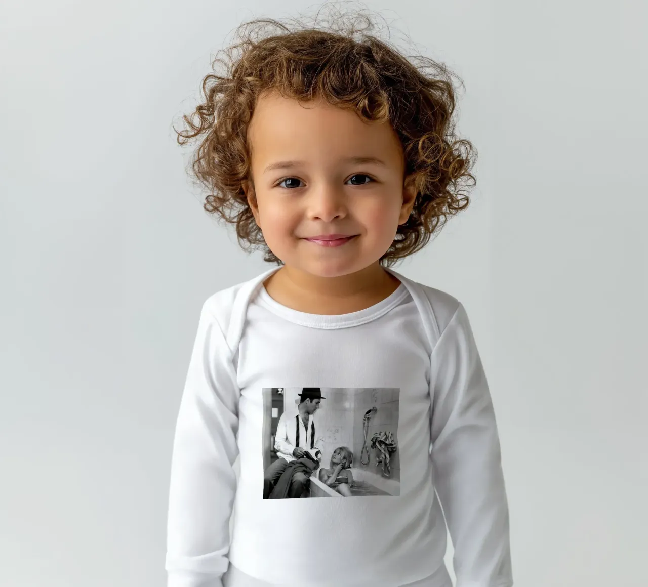 Brigitte Bardot & Michel Piccoli 1963 long-sleeve baby romper by hite Shop