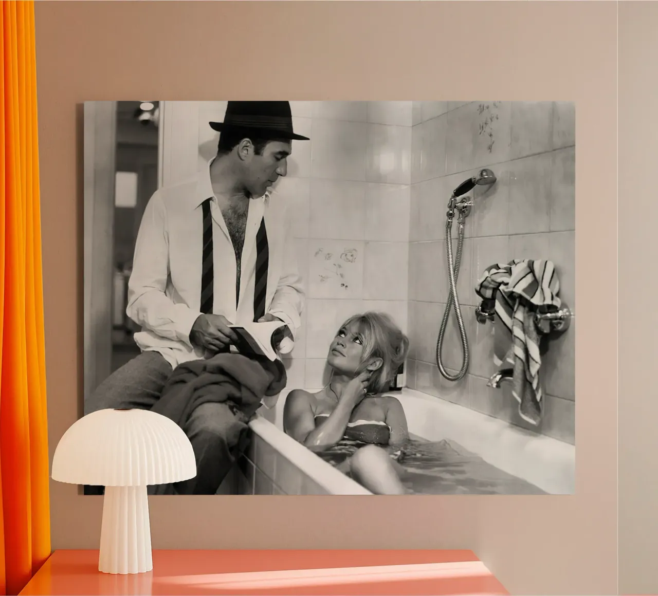 Brigitte Bardot & Michel Piccoli 1963 alluminio dibond da hite Shop